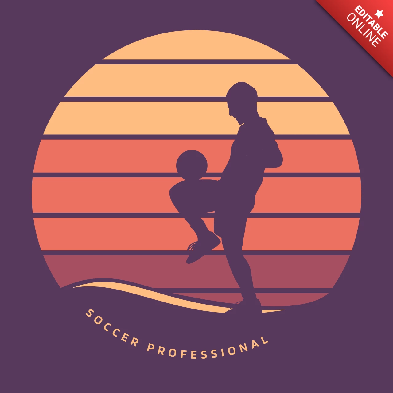 Plantilla de diseño de camiseta profesional de fútbol.