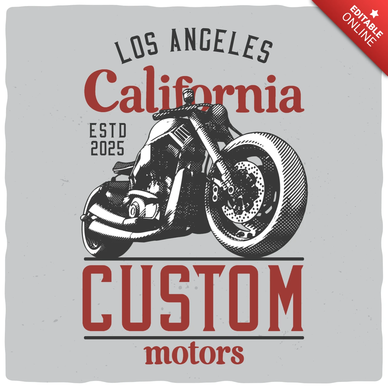 Los Angeles Motorcycles Vintage T-shirt Design