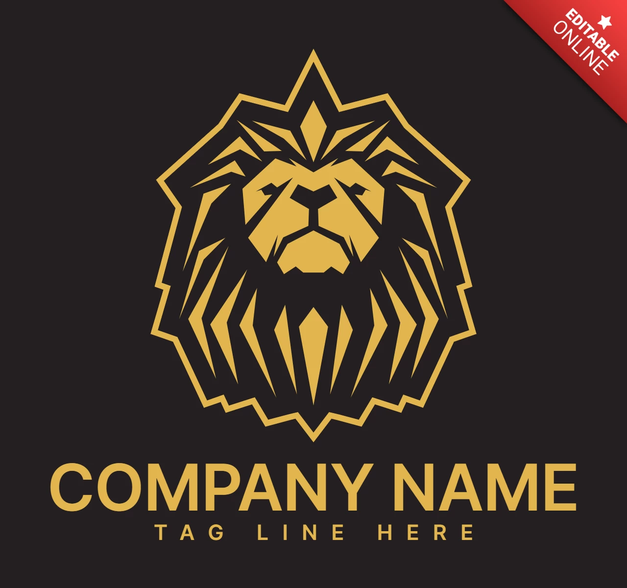 Lion Company Logo Design Template