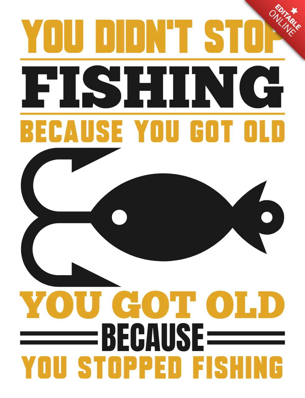 Vintage Fishing Quote Design Template for Creative Projects