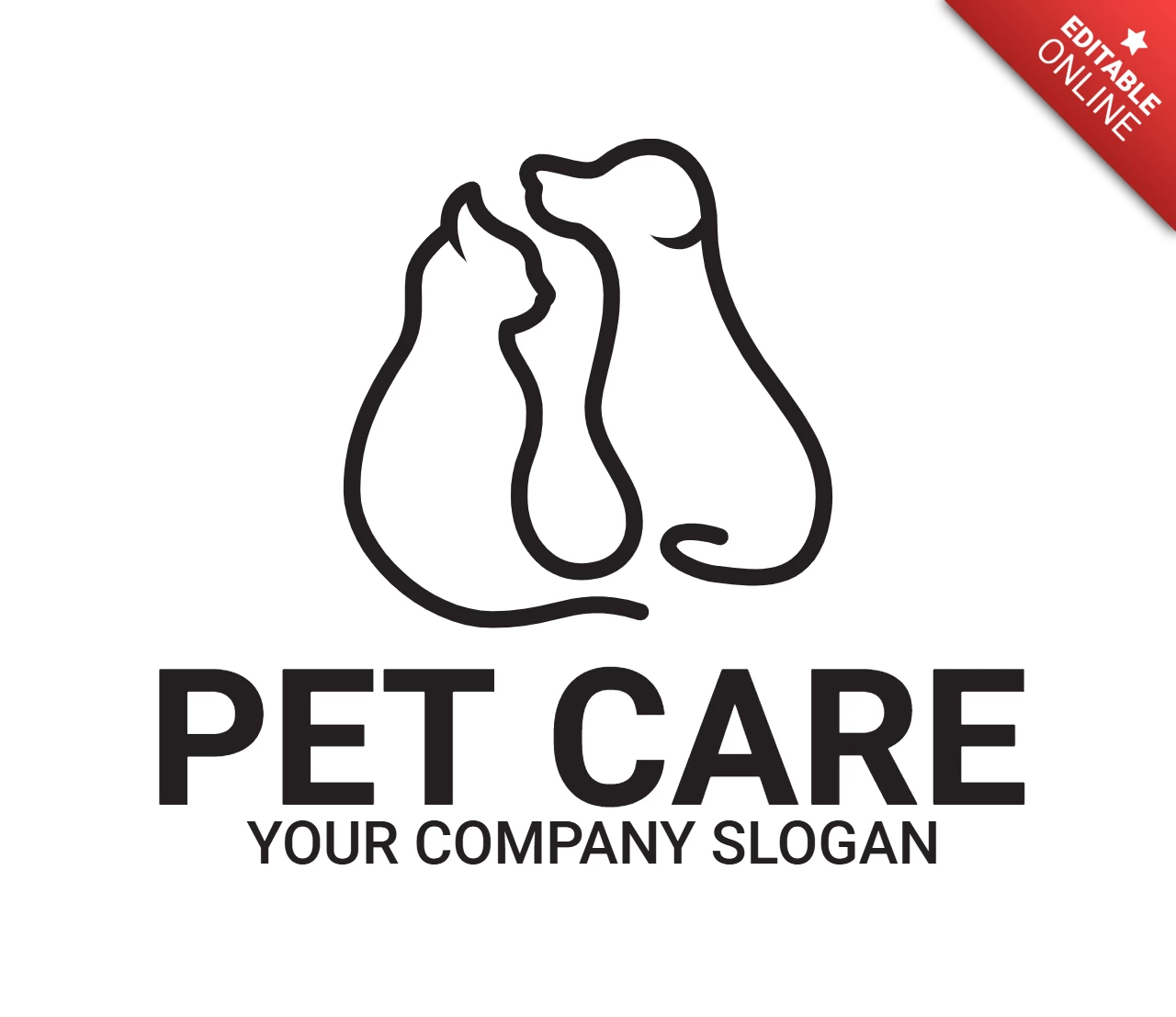 Haustierpflege Logo Design Vorlage