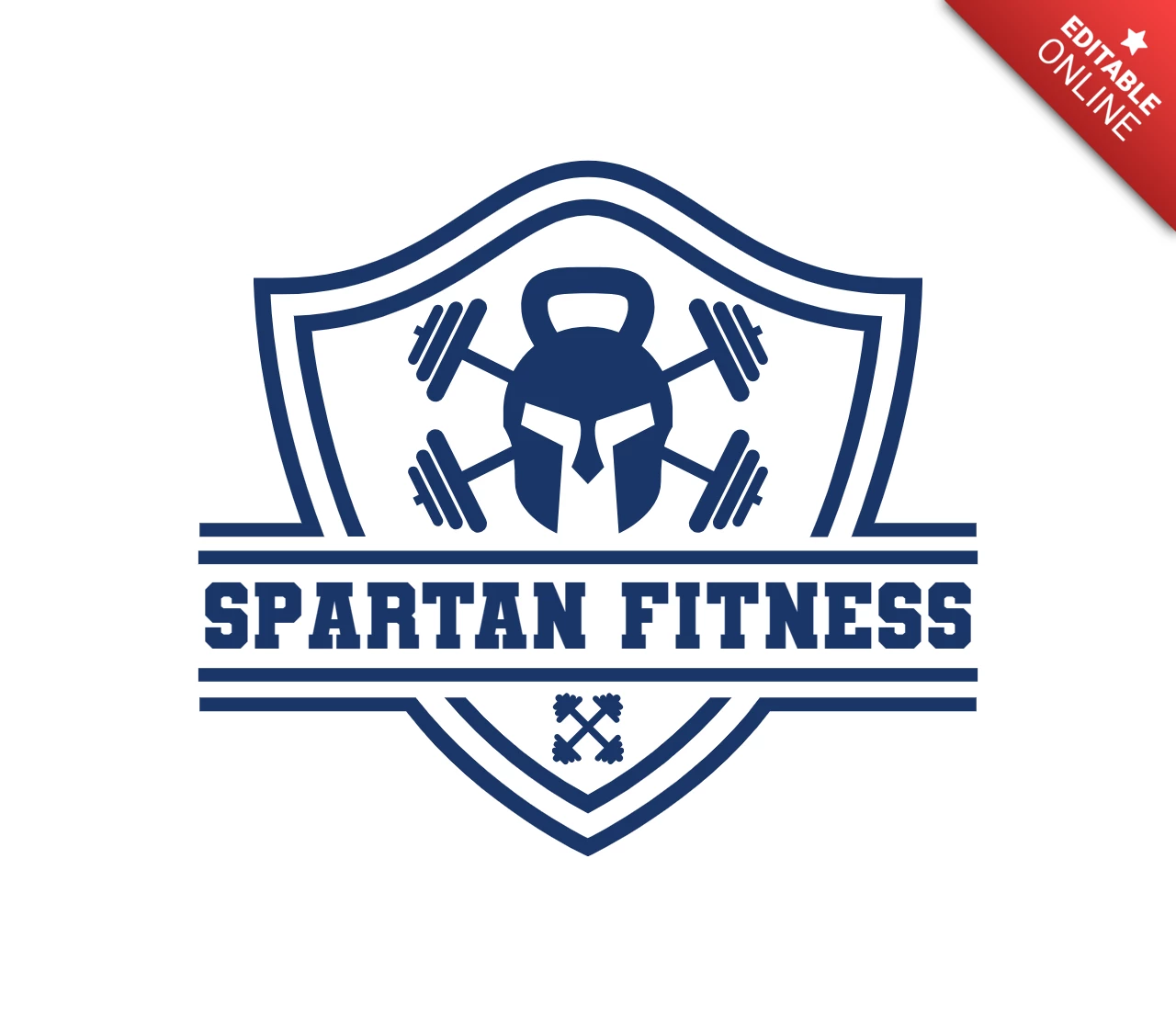 Plantilla de diseño de logotipo de gimnasio espartano