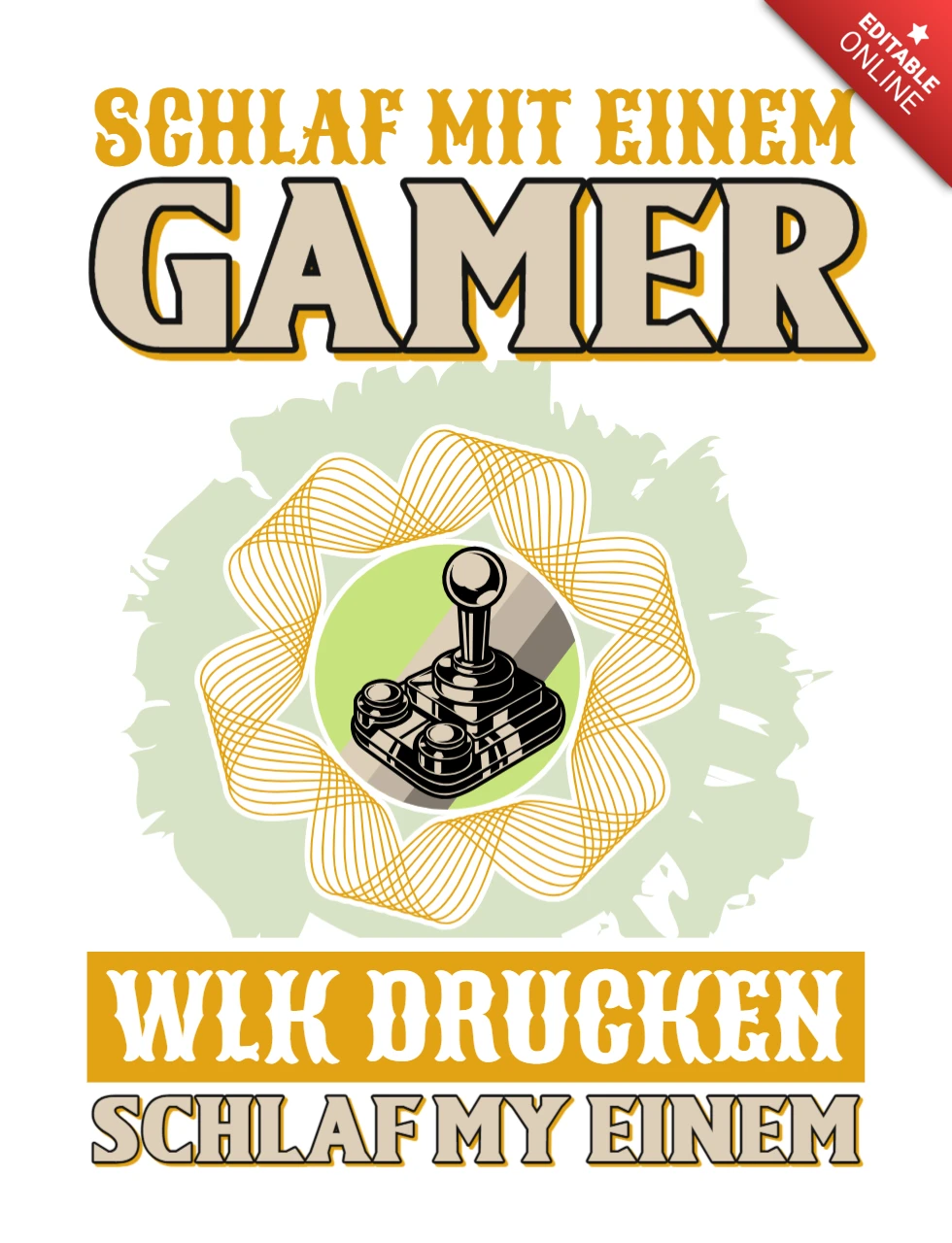 ゲーマーのTシャツデザインテンプレート