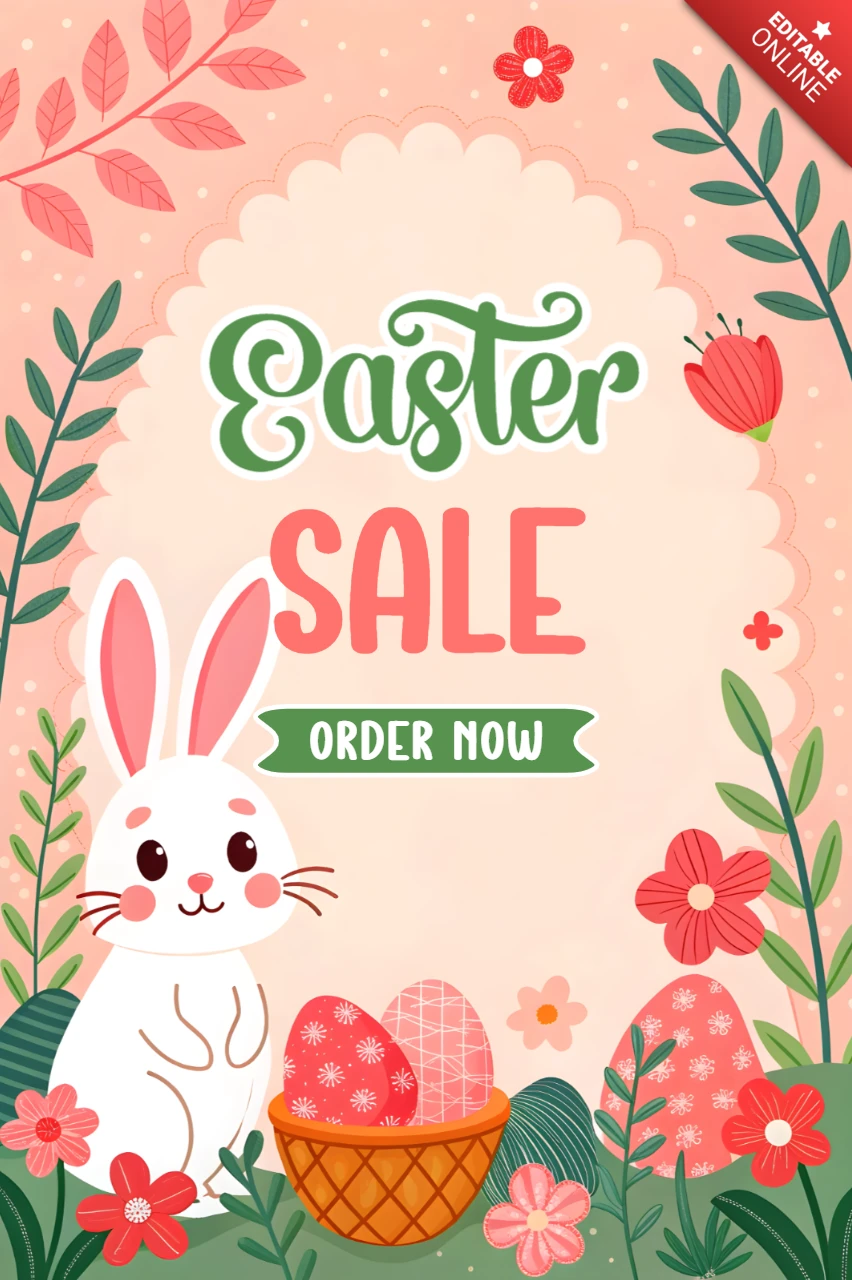 Whimsical Easter Sale Design Template for Spring Promotions