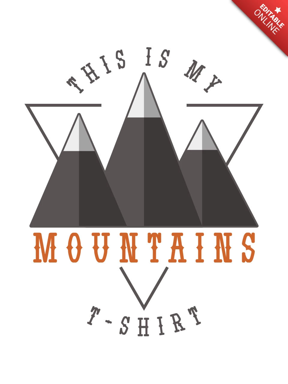 Dies ist meine Berge T-Shirt-Vorlage Design