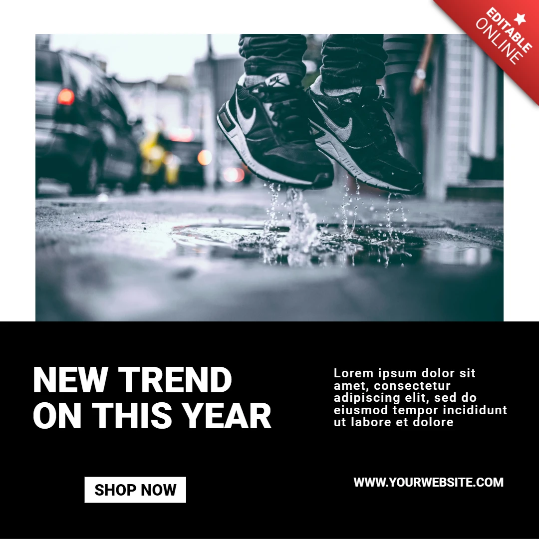 Modèle de conception de publication Instagram sur les réseaux sociaux d'un blog streetwear