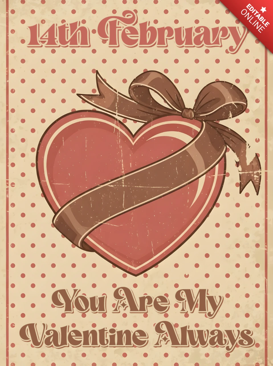 Design del cuore vintage per biglietti d'auguri