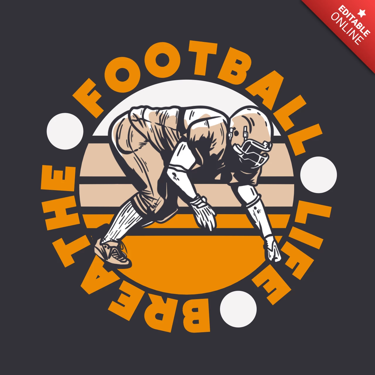 Plantilla de diseño de camiseta Football life breathe
