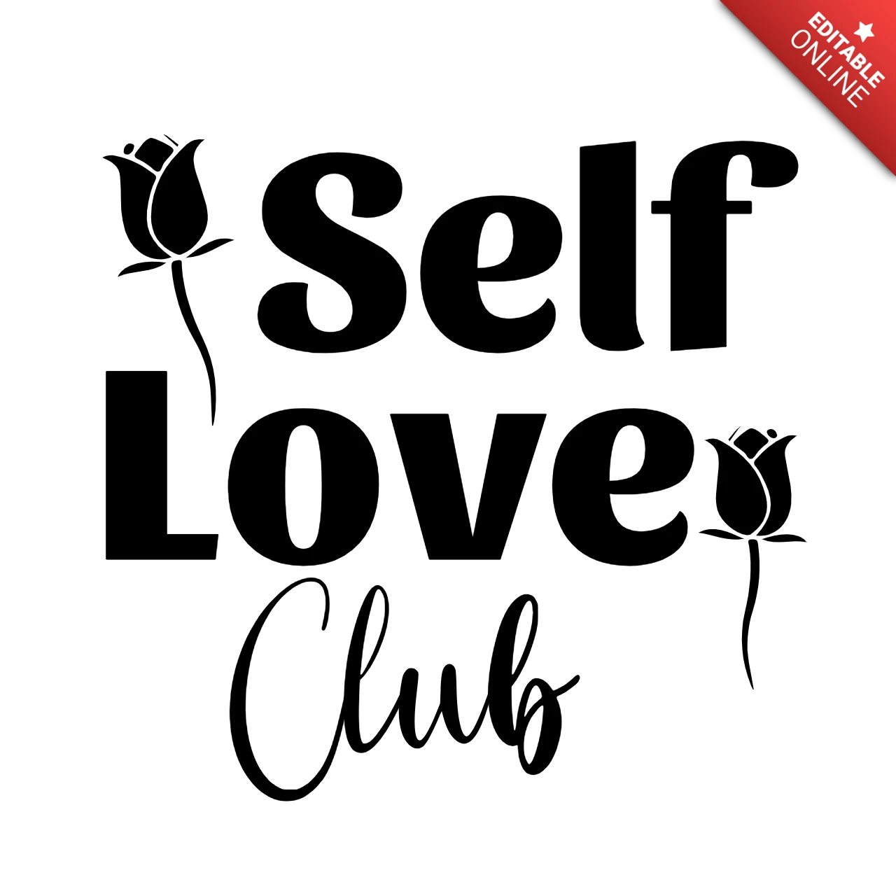 Selbstliebe club t-shirt design vorlage