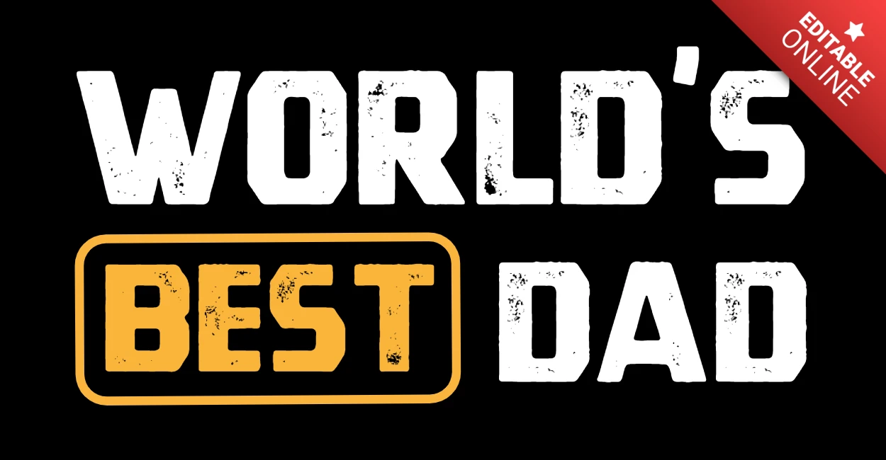 World's Best Dad T-shirt Design Template