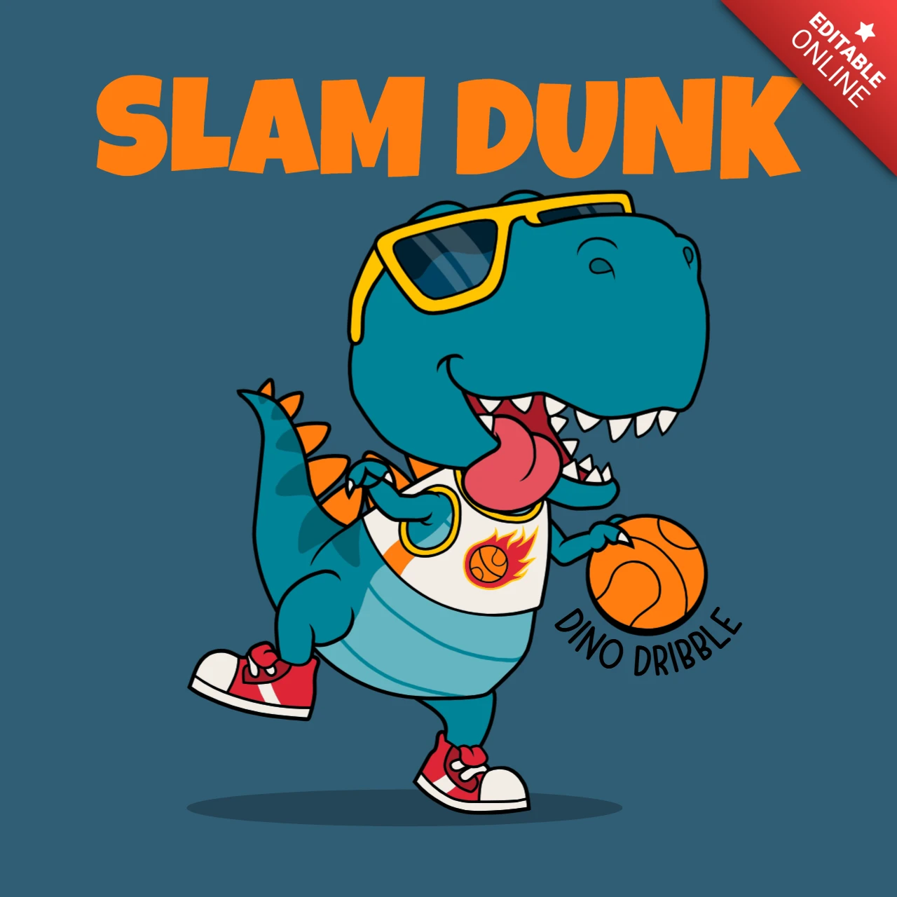 Szablon projektu Slam dunk dino dribble