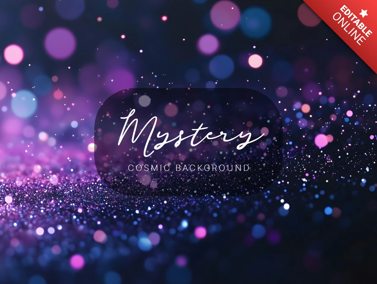 Modèle d'arrière-plan cosmique mystique - effet bokeh étincelant pour les projets créatifs