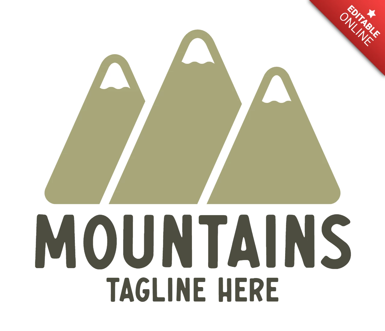 Berge outdoor logo Vorlage Design
