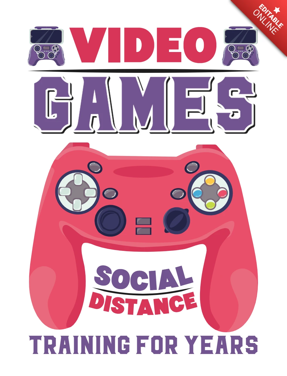 Playful Video Games Design Template for Social Distance Training