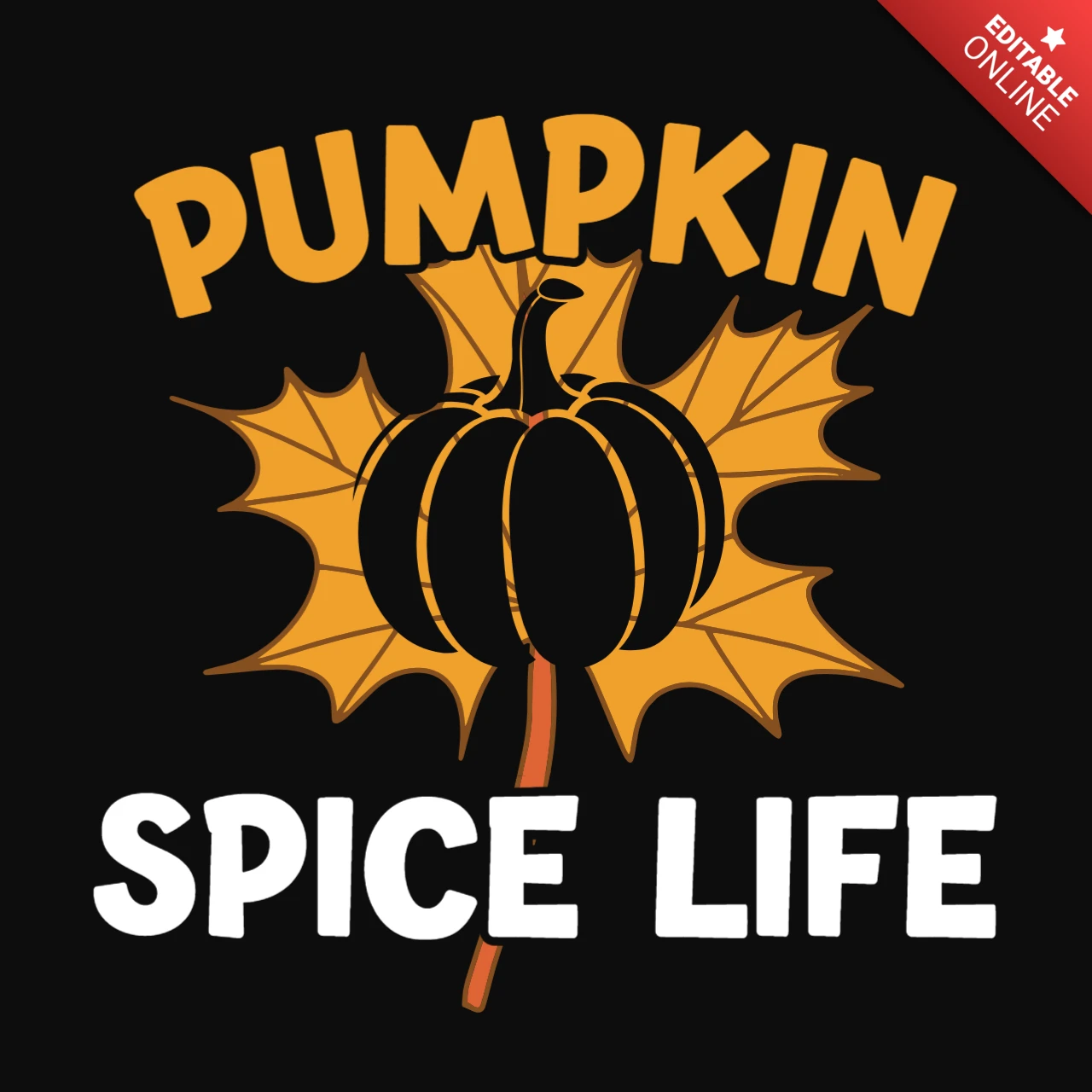 Pumpkin spice leven herfst t-shirt sjabloon