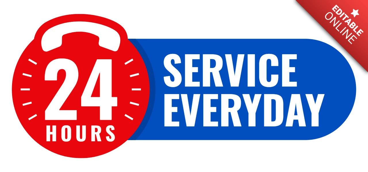 Plantilla de diseño de servicio 24 horas