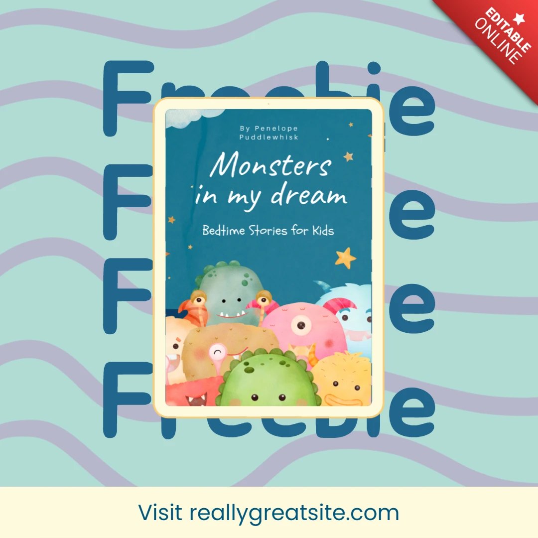 Monsters In My Dream Bedtime Stories For Kids Instagram Post Design Template