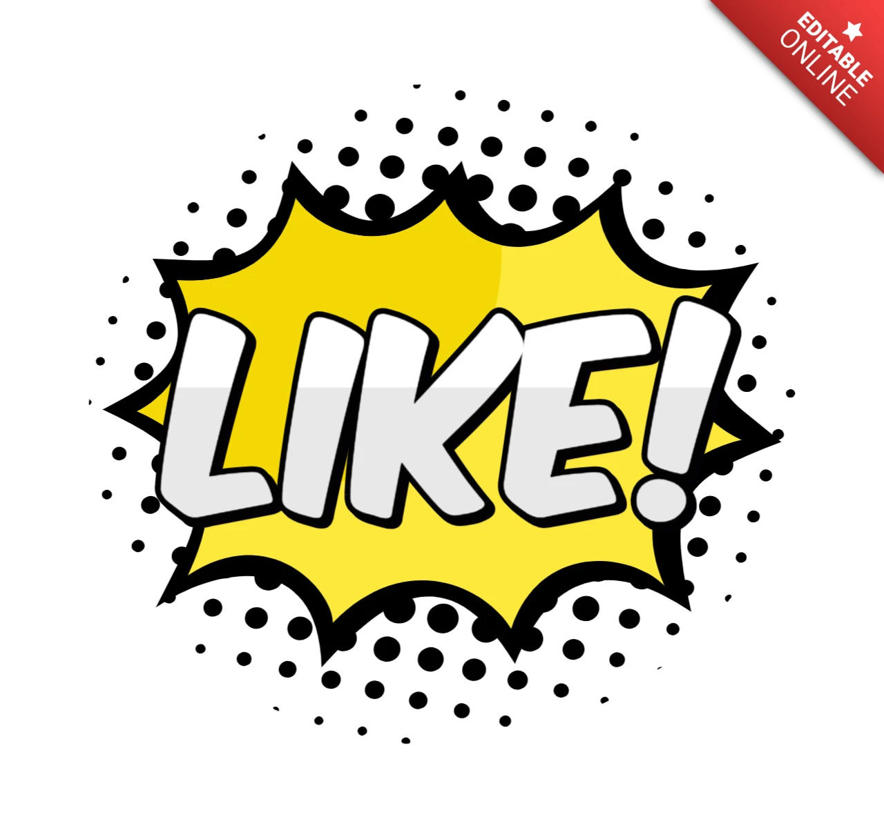 Wie! Pop-Art-Comic-Sprachbox Text-Effekt-Vorlage