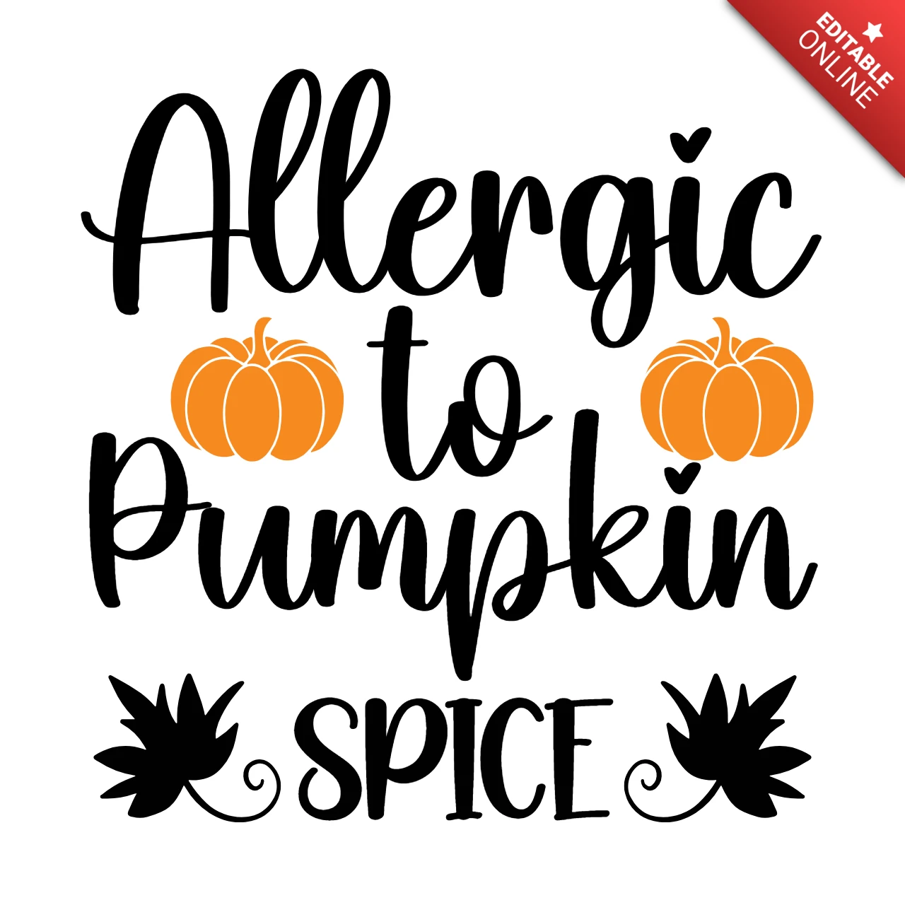 Modello di maglietta Allergic to pumpkin spice