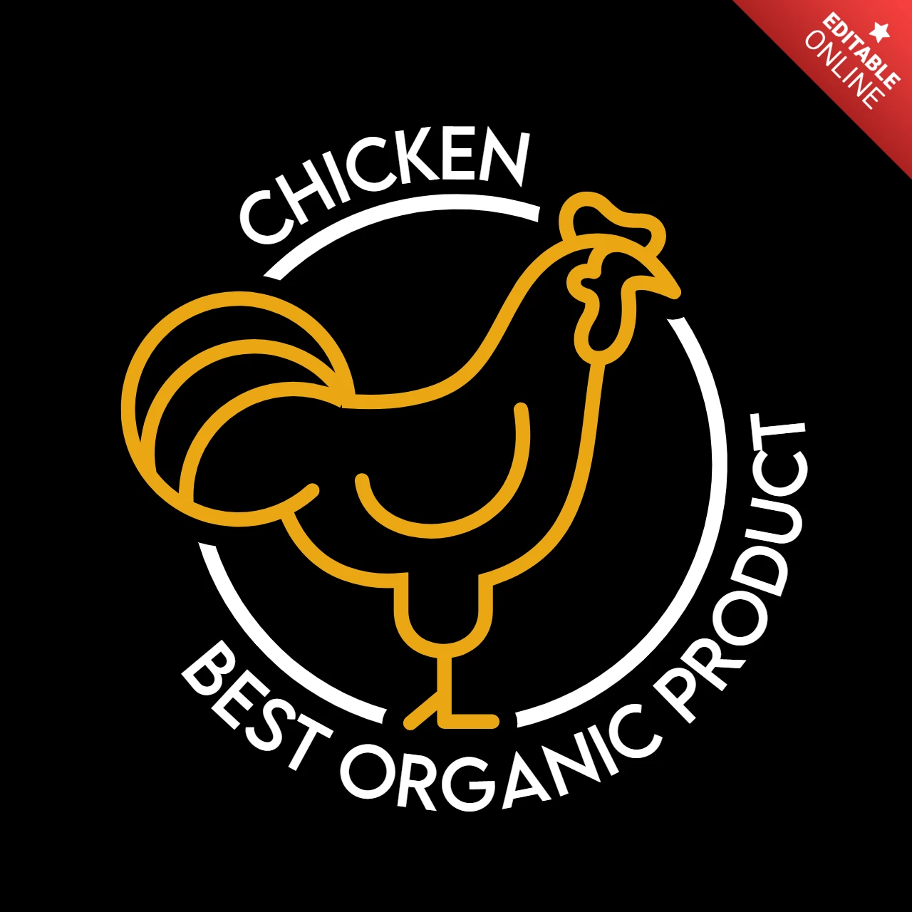 Orgnic chicken bowling club logo design Vorlage
