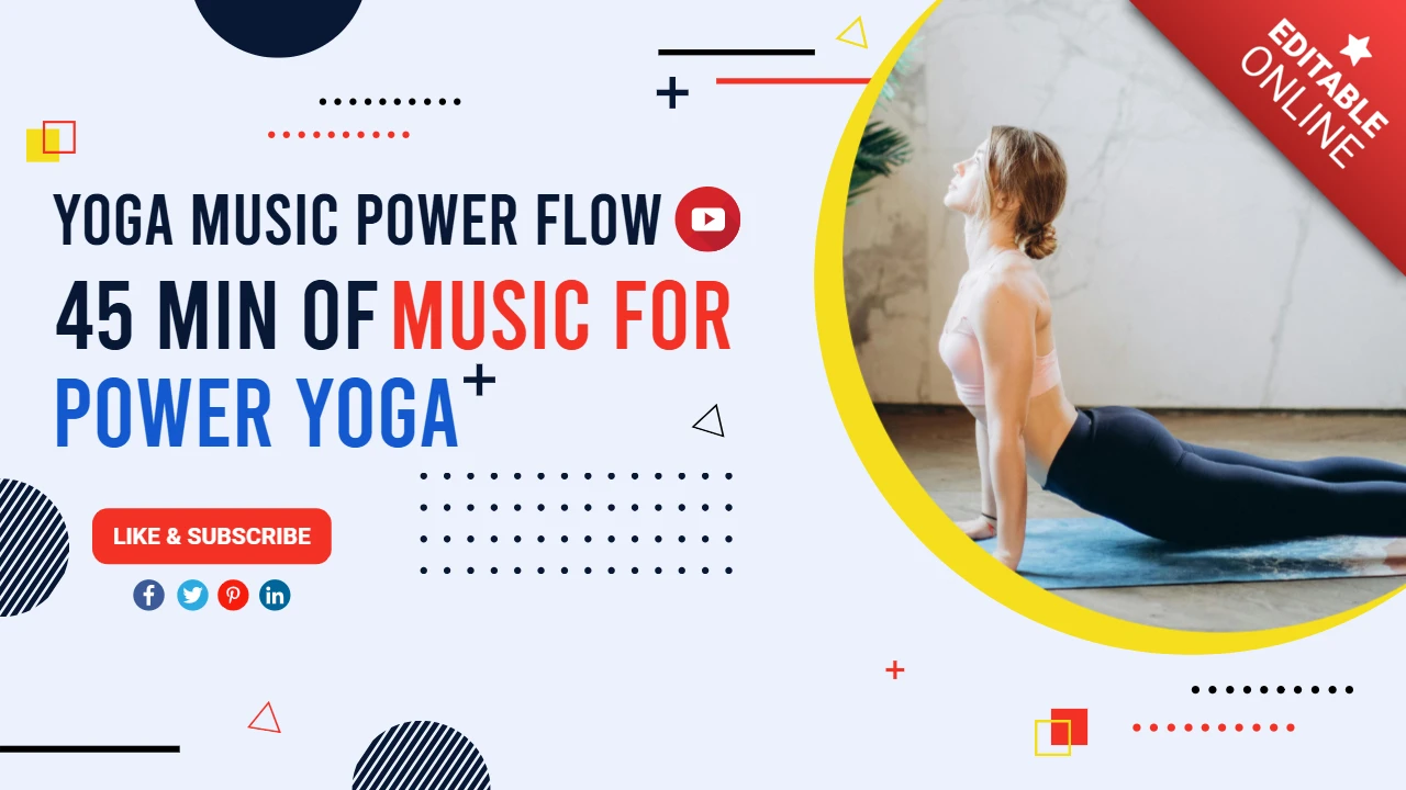 Insegnante di yoga canale youtube miniatura post modello di design