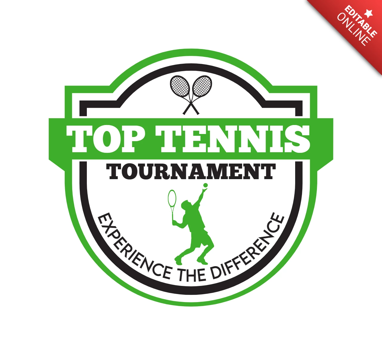 Designvorlage für das Top-Sportlogo von Tennisturnieren