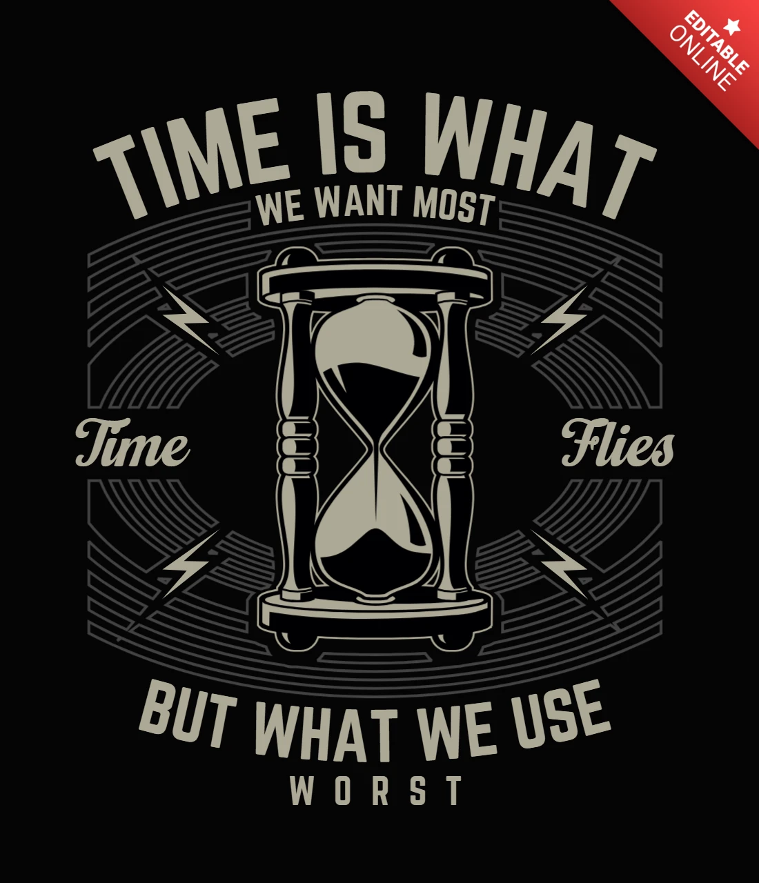 Zeit vintage t-shirt design vorlage
