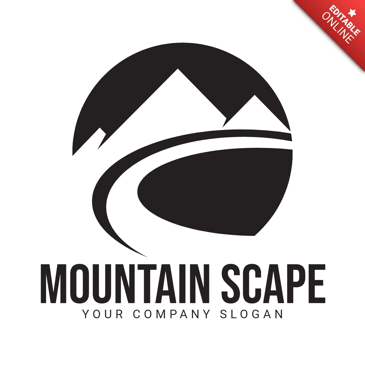 Mountain Scape Logo Design Template