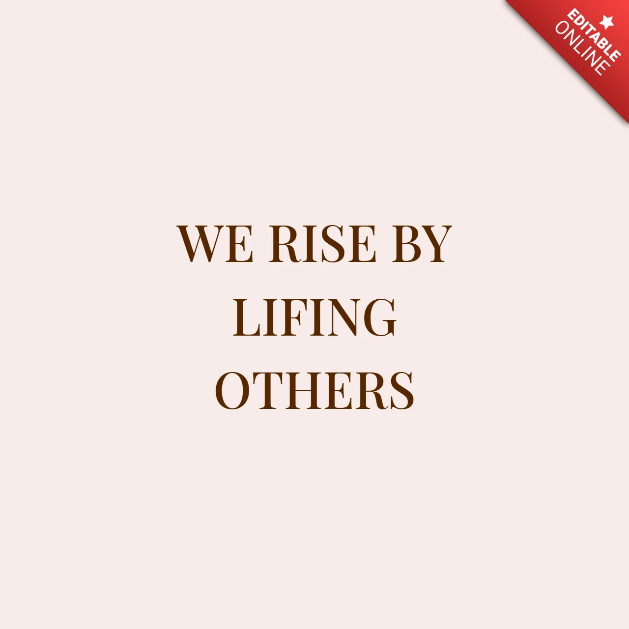 Beige Chic Empowerment Quote Instagram Post Design Template