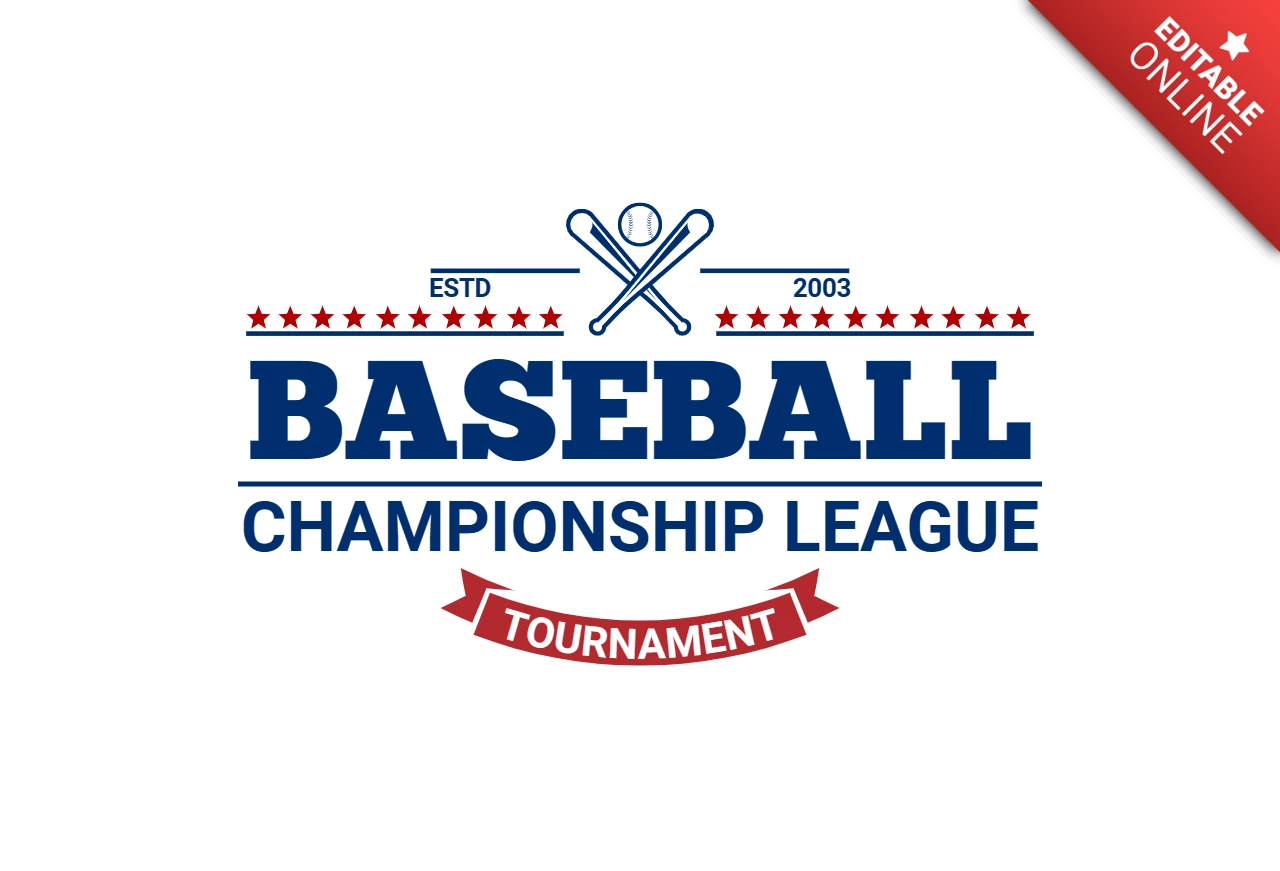 Vorlage für das Design des Sportlogos für Baseballturniere