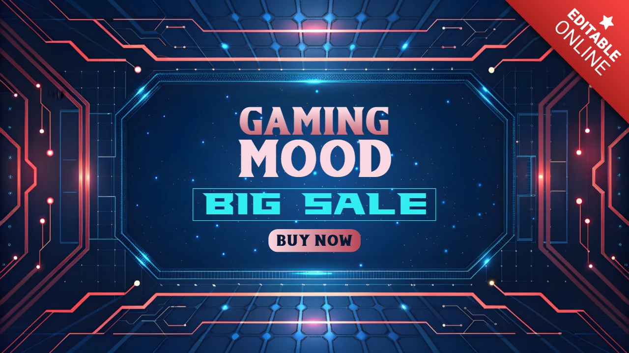 Template di design per la vendita in modalità gaming con elementi di astronavi futuristiche