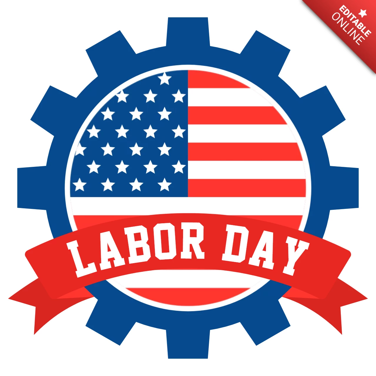 Tag der arbeit von amerika logo design vorlage