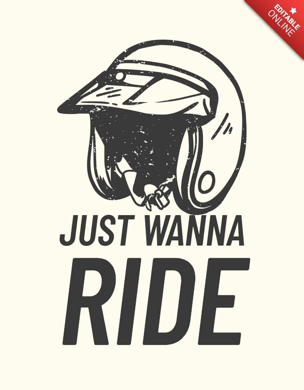 Motorcycle Helmet Vintage T-shirt Design Template
