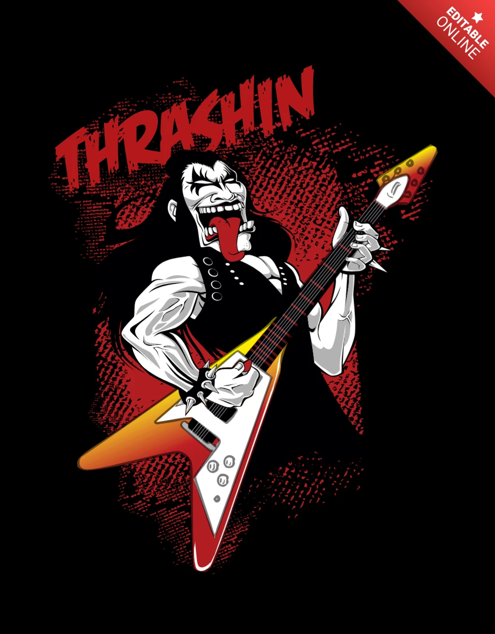 Modèle de tee-shirt parodique royal Thrashin vectoriel