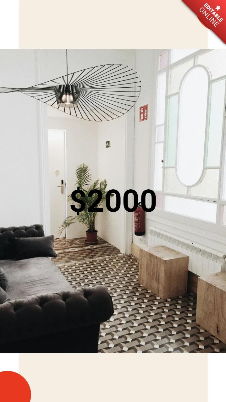 Helder minimalistisch commercieel Instagram-verhaalberichtontwerpsjabloon