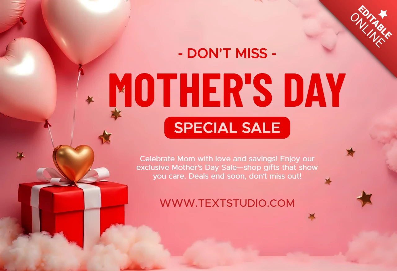 Mother's Day Sale Design Template - Festive and Heartfelt Style