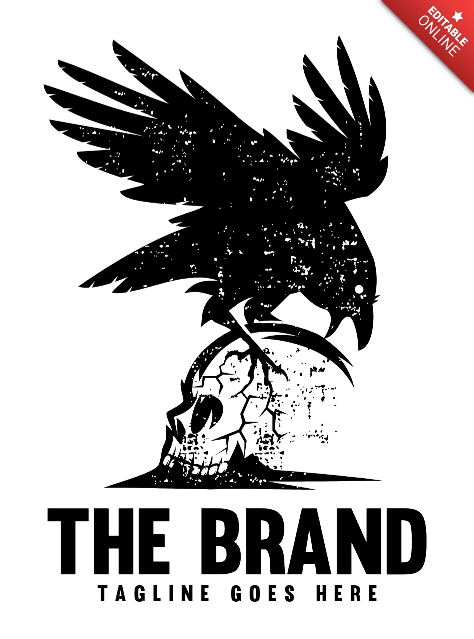 Death Crow Logo Design Template