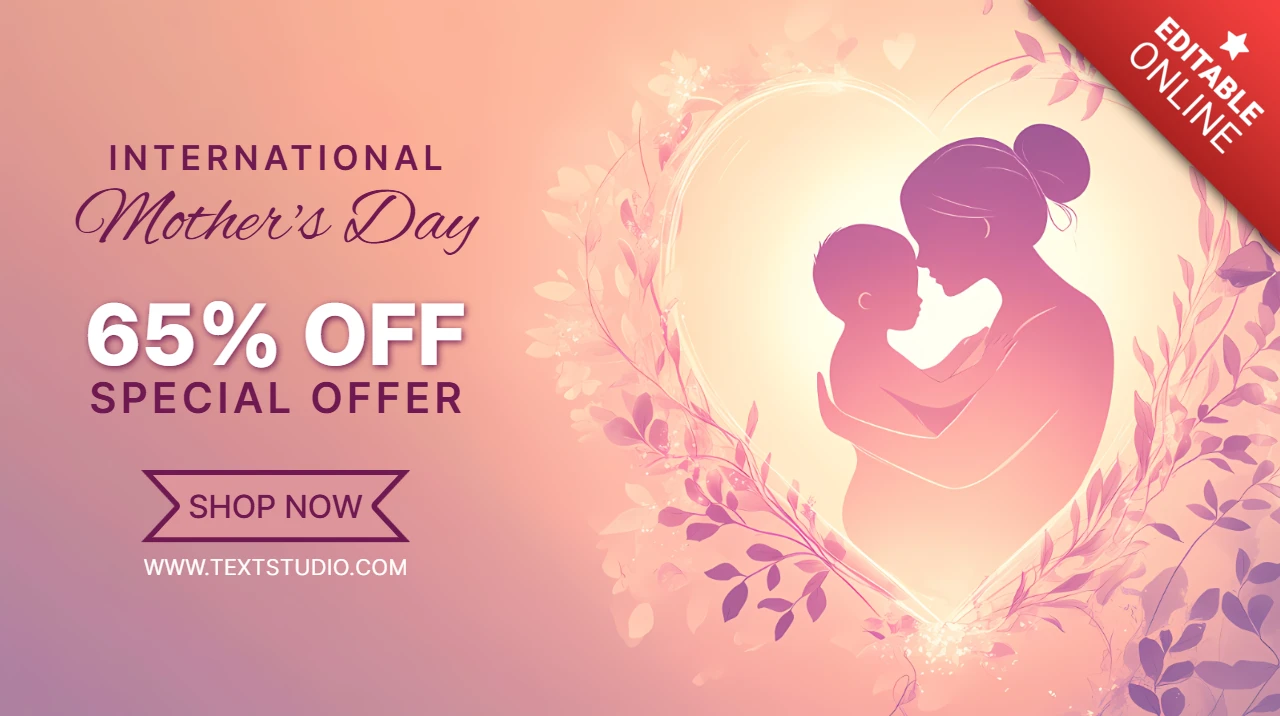 Elegant Mother's Day Design Template with Heartwarming Illustration