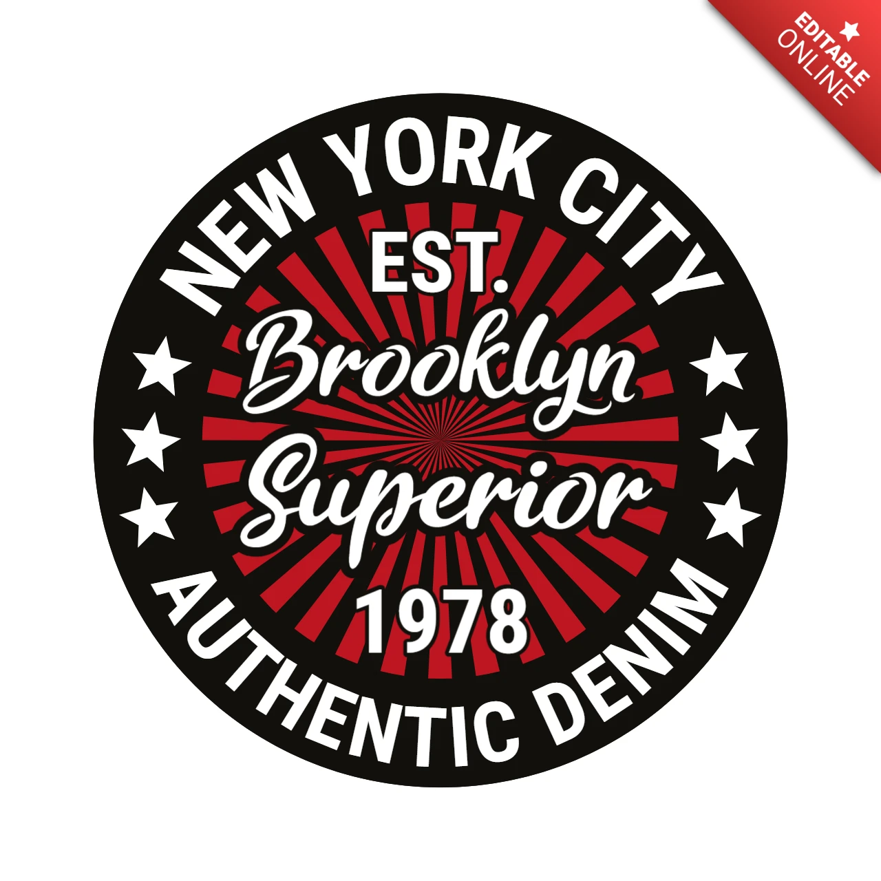 Brooklyn Superior Typography T-Shirt Design Template
