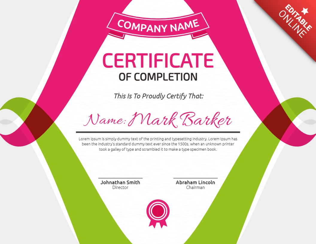 Corporate Company Certificate Post Design Template