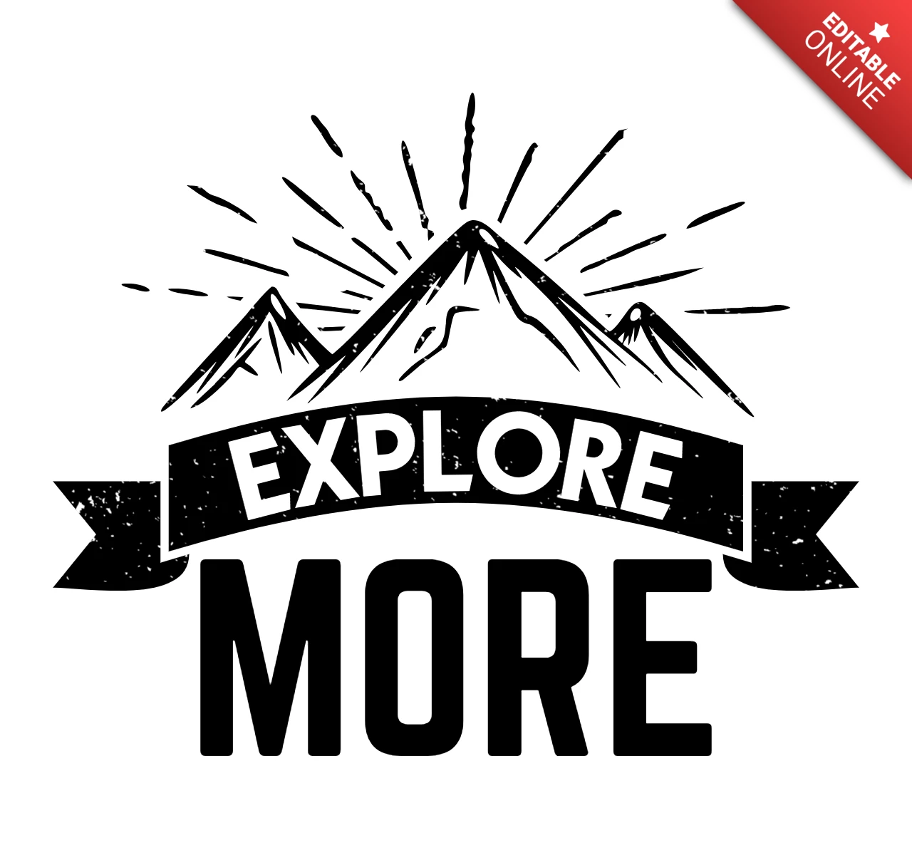 Explore More Mountain Vintage T-shirt Design Template