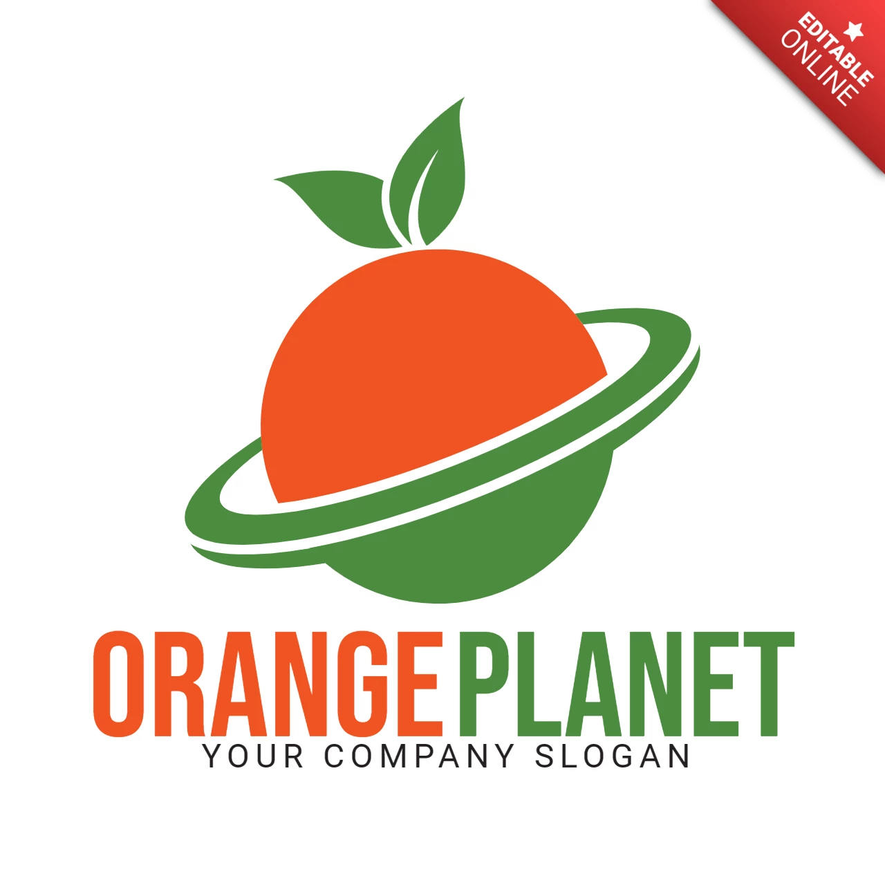 Modelo de design de logotipo do Orange Planet