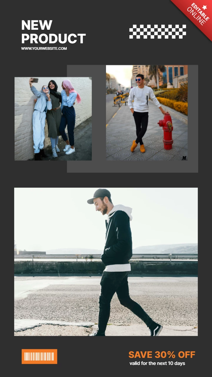 Negozio di moda nuovo prodotto modello di design per i social media