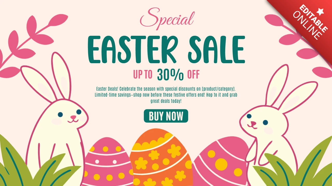 Colorful Easter Sale Design Template for Festive Promotions