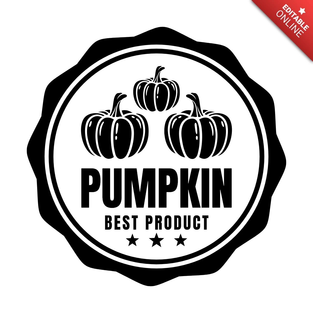 Beste pompoen logo ontwerpsjabloon