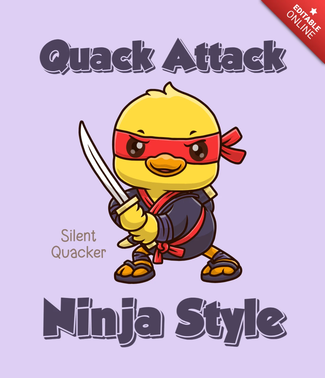 Quack Attack Ninja Style Design Template
