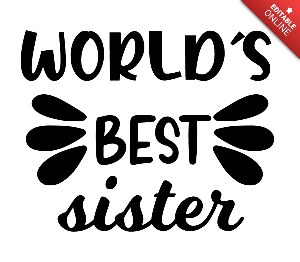 La mejor plantilla de diseño de camisetas para hermanas del mundo