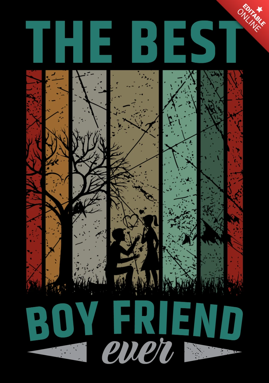 Retro-Vintage-Design-Vorlage für "der beste Freund aller Zeiten" Kunstwerk
