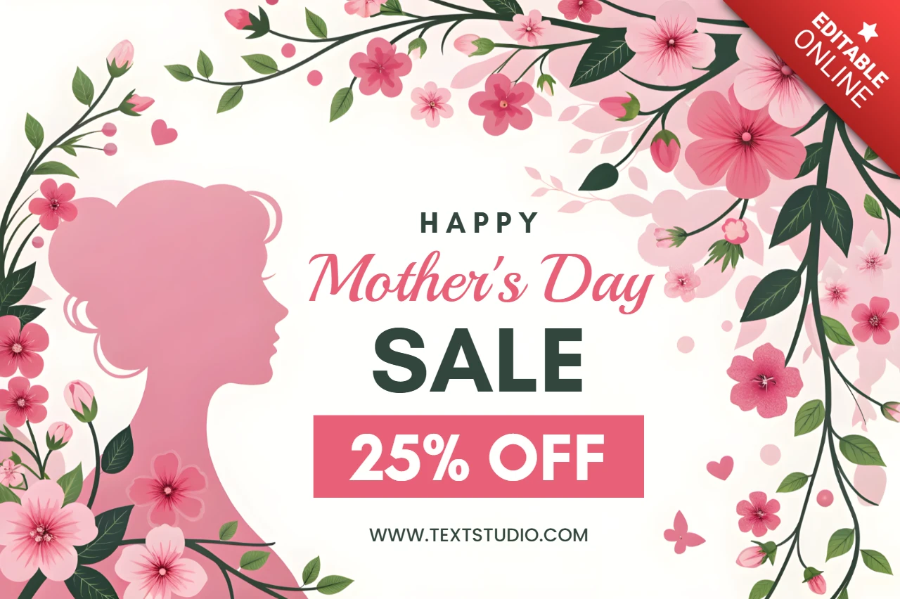 Floral Mother's Day Sale Template - Elegant Design for Promotions