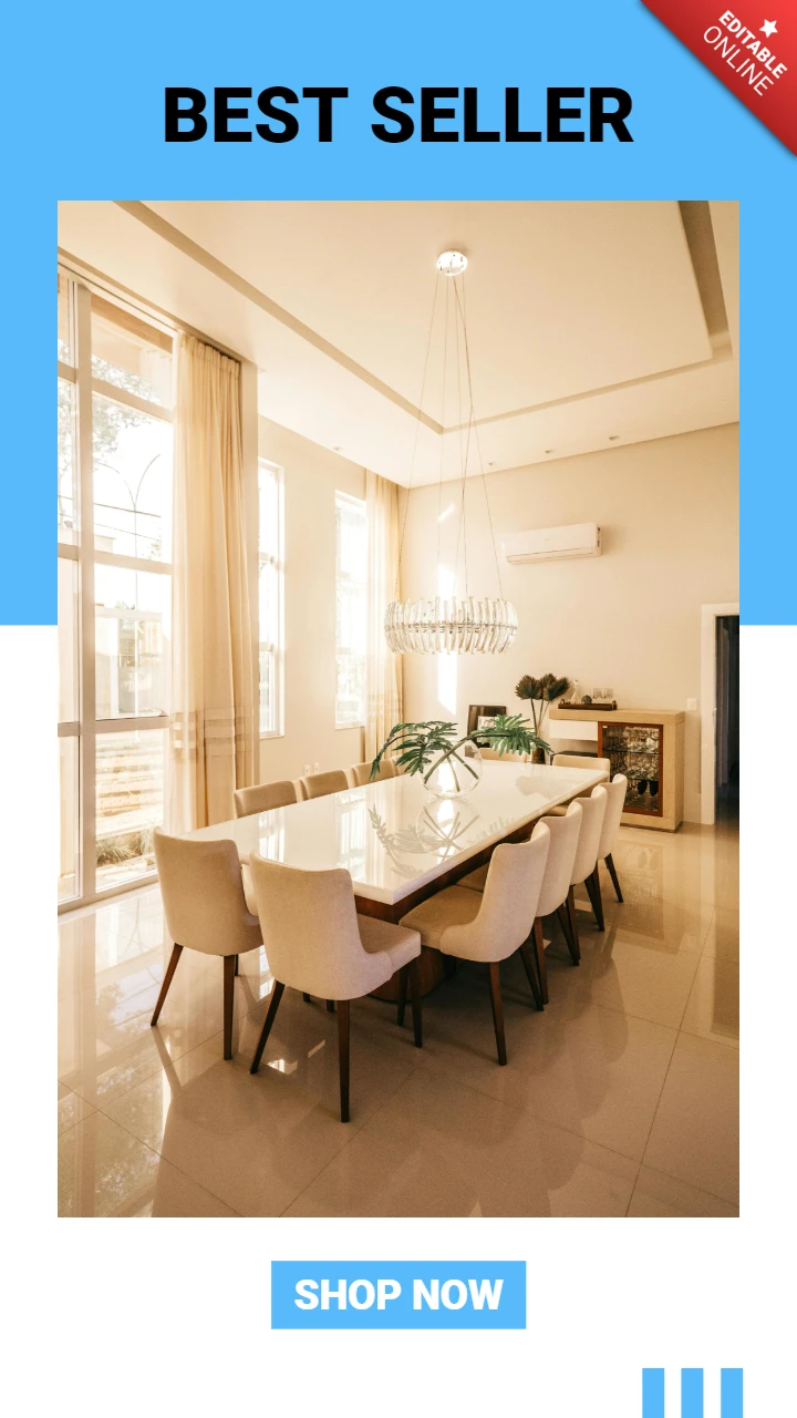 Blauer Block, moderne Instagram-Story-Post-Design-Vorlage